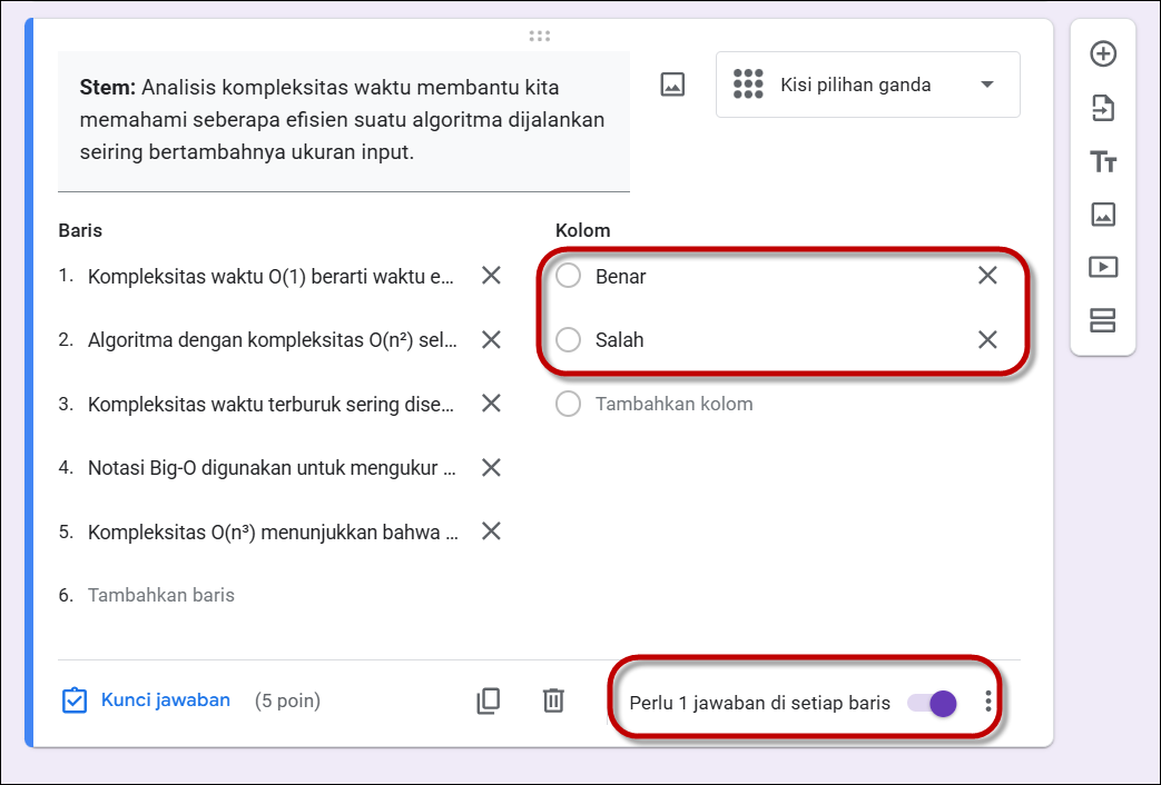 GAMBAR-4-2 Menyusun Soal MTF dengan Google Form