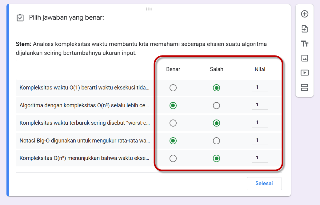 GAMBAR-5-1 Menyusun Soal MTF dengan Google Form